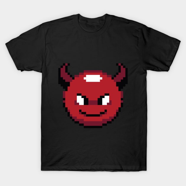 Devil Pixel Emoji T-Shirt by Sprout Zombie